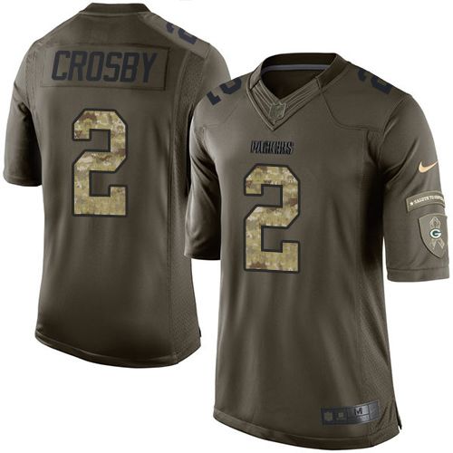 Nike Packers #2 Mason Crosby Green Men's Stitched NFL Limited Salute To Service Jersey